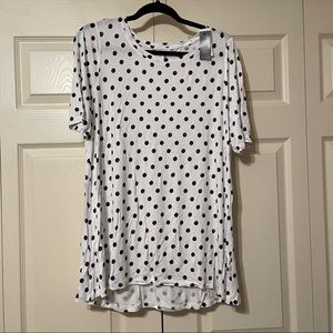 nwt polka dot Lane Bryant soft tee